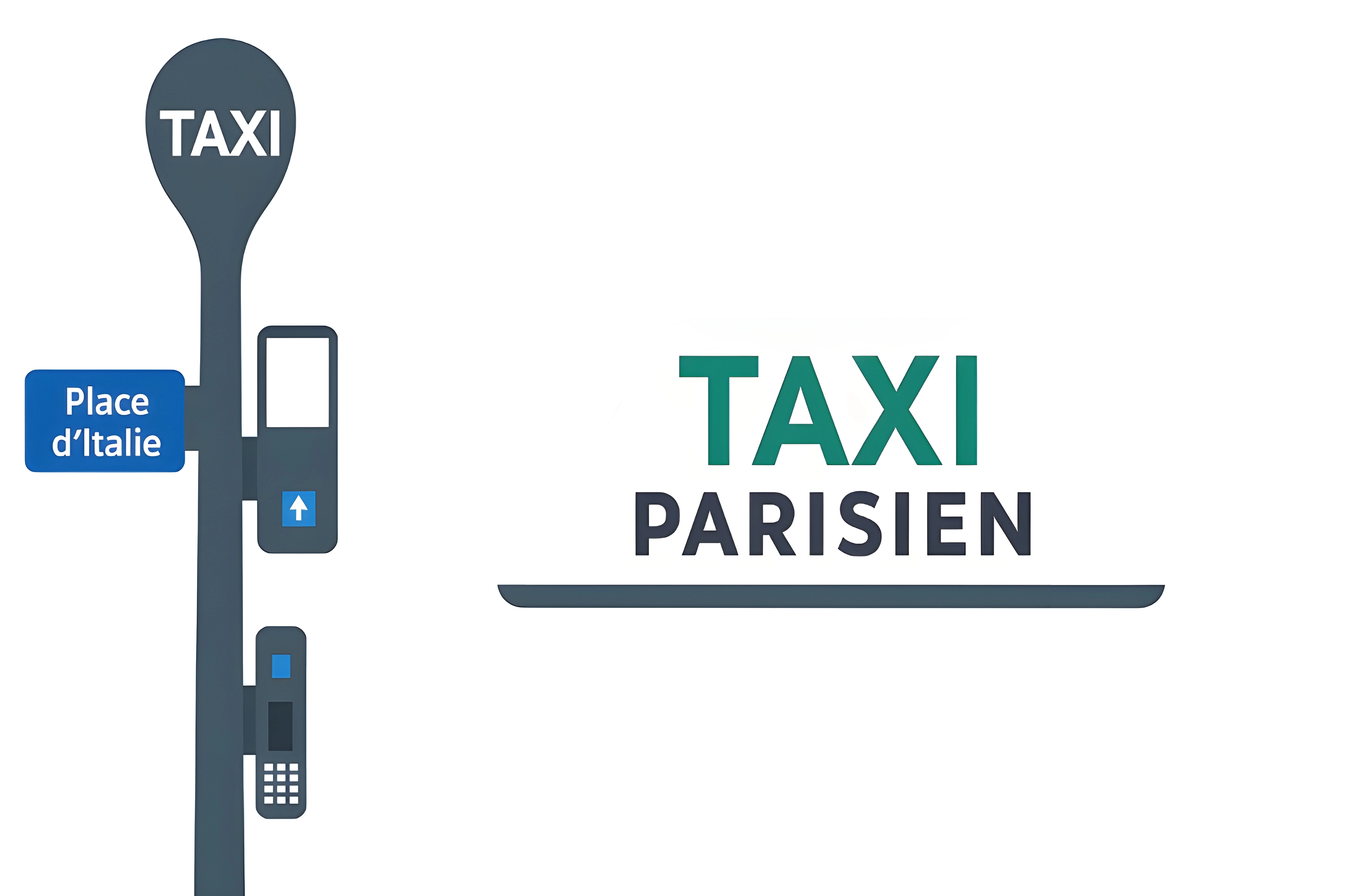 Plan station taxi Paris - localisation des bornes de taxis